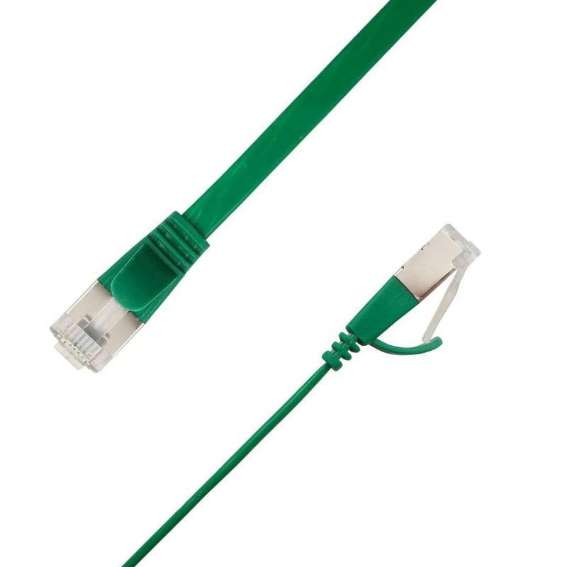 Cable de red plano LinkIT Cat6a 2m U/FTP (STP) RJ-45 Verde