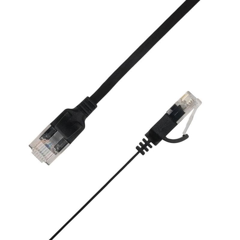 Cable de red LinkIT Flat Cat6a 2 m U/UTP RJ-45 Negro