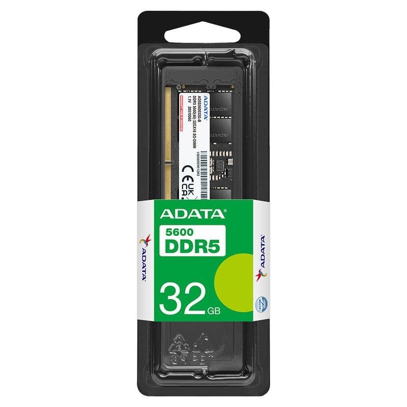 Memoria RAM ADATA AD5S560032G-S 32GB 1x32GB DDR5 5600MHz CL46 SO-DIMM ECC