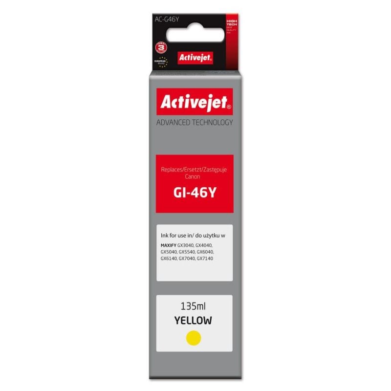 Cartucho de tinta Activejet Amarillo XL compatible Canon MAXIFY