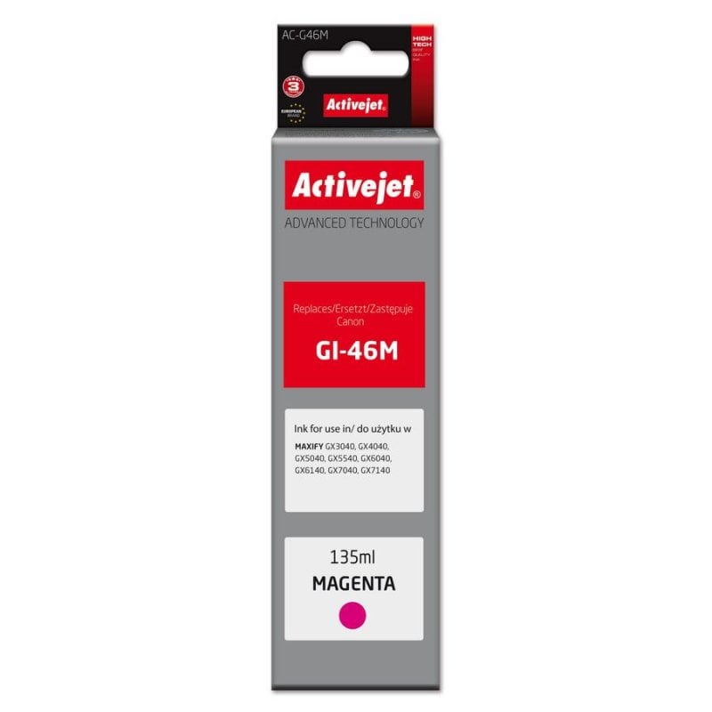 Cartucho de tinta Activejet AC-G46M Magenta 135 ml