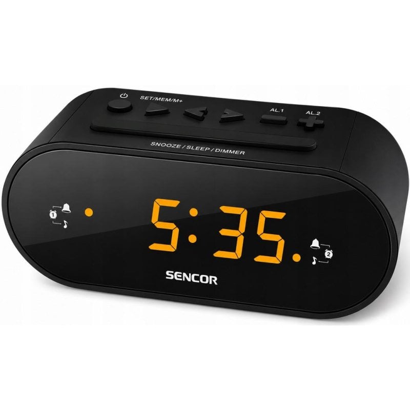 Sencor Reveil SRC1100B FM LED Ambre Or - vue 3
