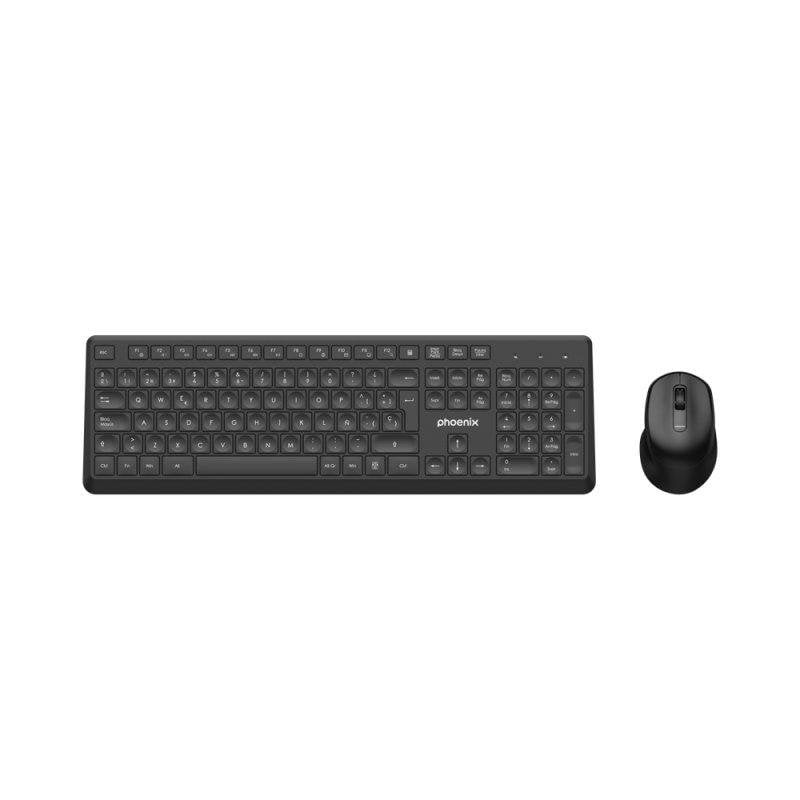 Teclado y ratón inalámbrico Phoenix CW101 multimedia 1600 DPI español