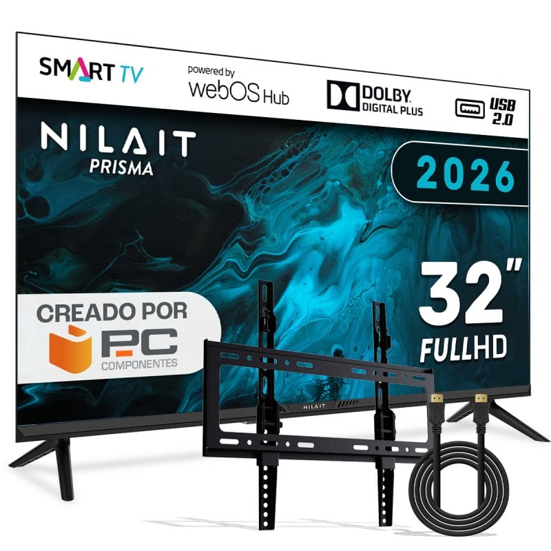 Nilait Prisma 32FD7004SWOS 32" LED FHD Smart TV WEBOS+ Regalo Soporte TV y Cable HDMI