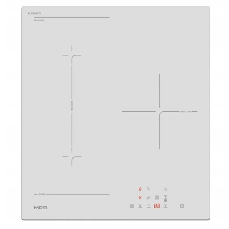 Placa de inducción MPM MPM-45-IM-16/W 45 cm 3 zonas 9 niveles booster