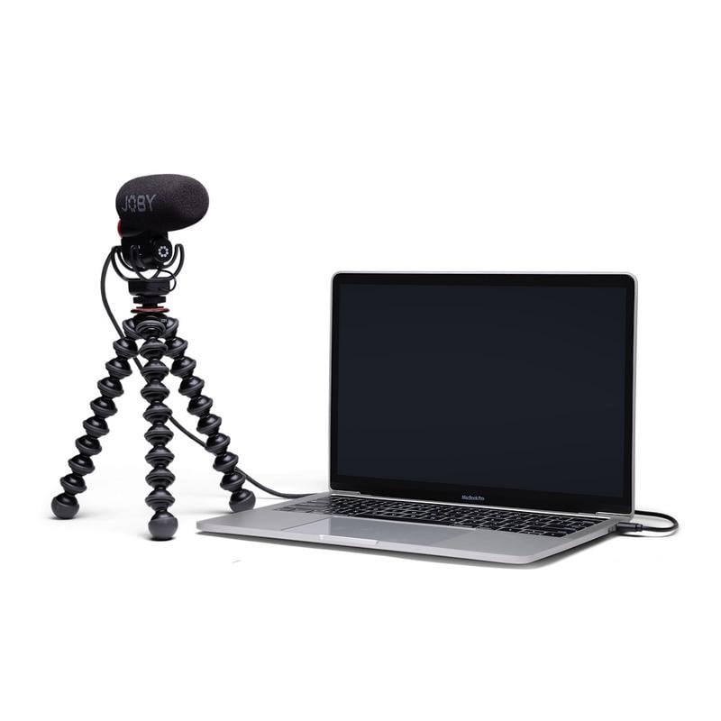Microphone Joby Wavo Plus USB supercardioïde avec filtre antipop et batterie intégrée