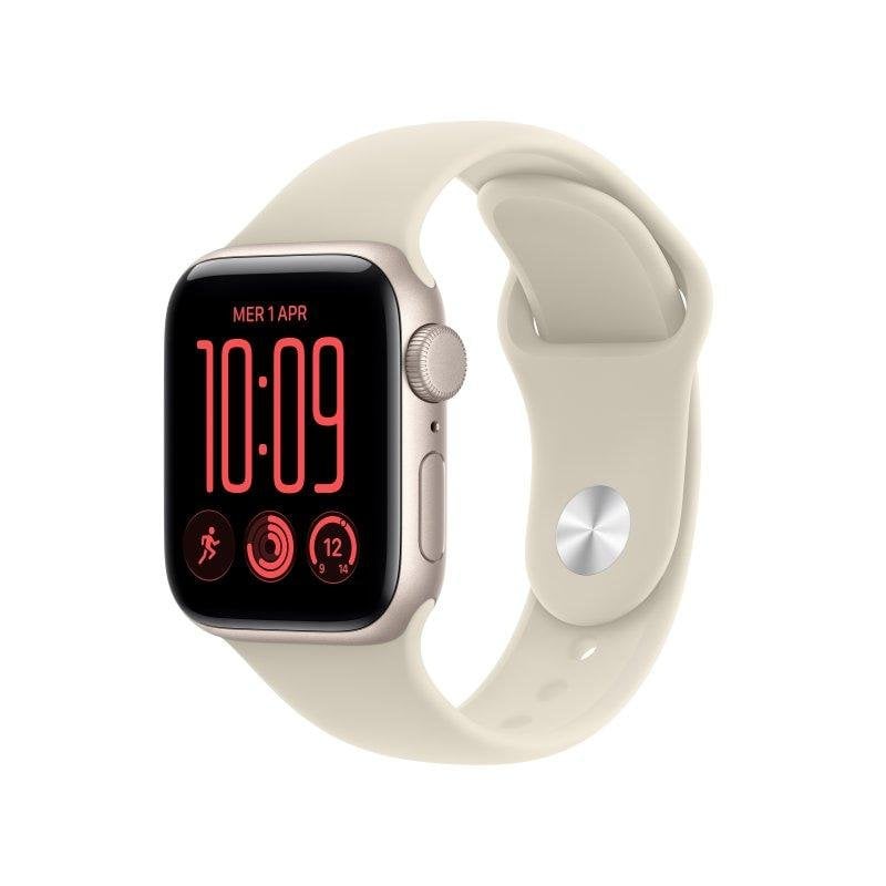 Apple Watch SE 3 GPS 40mm Caja de Aluminio Blanco Estrella con Correa Deportiva Arena M/L