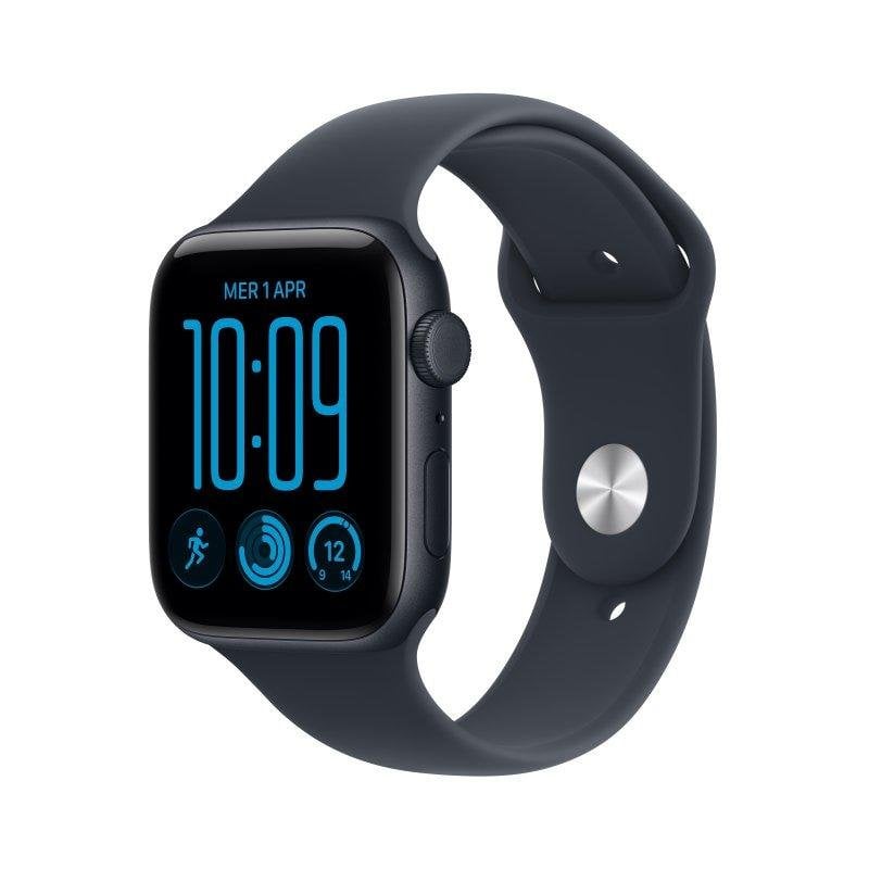 Apple Watch SE 3 GPS + Cellular 44mm Aluminium Minuit avec Bracelet Sport Minuit S/M