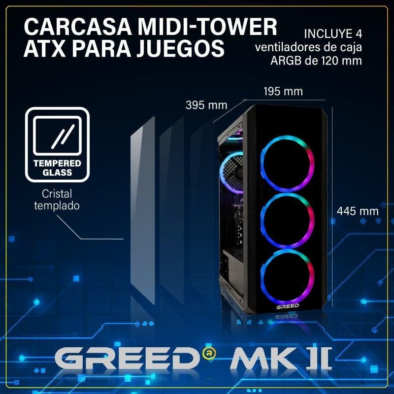Computador Desktop Desktop GREED Mk2 Lite AMD Ryzen 7 5700X 16GB 512GB SSD RX 9060 Windows 11 Pro