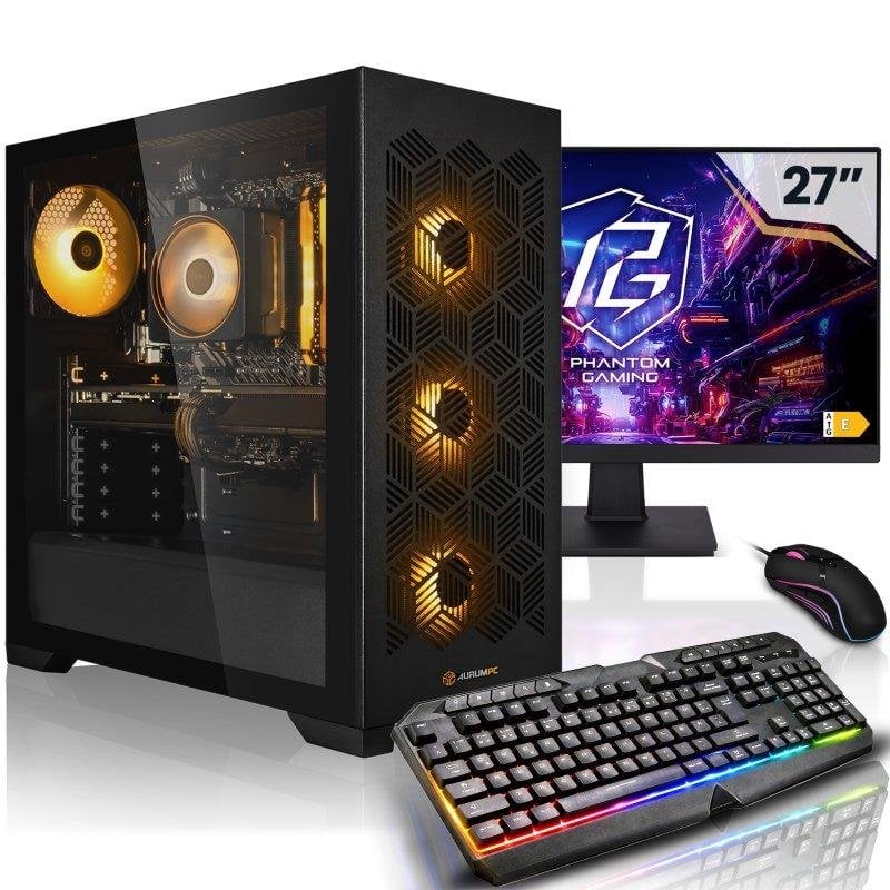 Desktop-PC AurumPC Ryzen 7 5700 32GB 1TB SSD RX 9060 XT 16GB Windows 11 27"