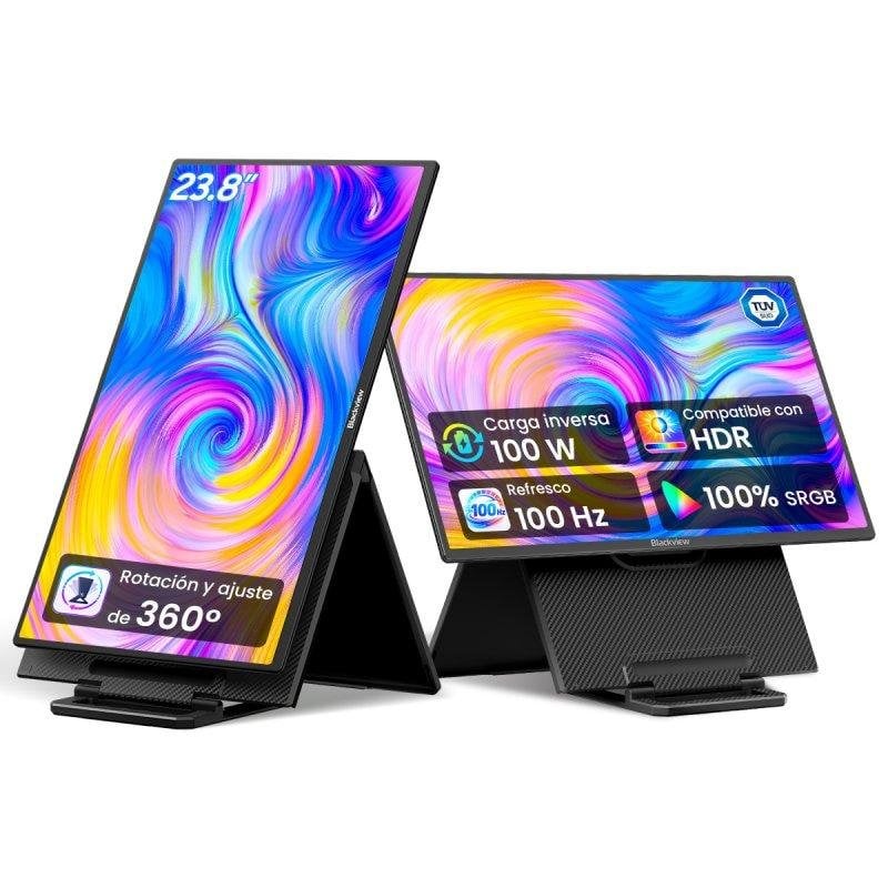 Monitor Blackview 23,8" FullHD 100Hz IPS Lautsprecher Reverse Charging Höhenverstellbar