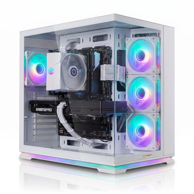 Desktop-PC AurumPC Glacial R5 7500F AMD Ryzen 5 16GB DDR5 1TB SSD RX 9060XT Windows 11