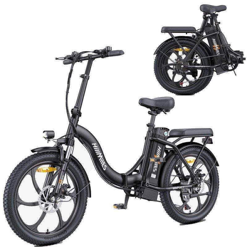 Bicicleta eléctrica plegable HillMiles MilePort 1 250W 20" 7 Velocidades Negro