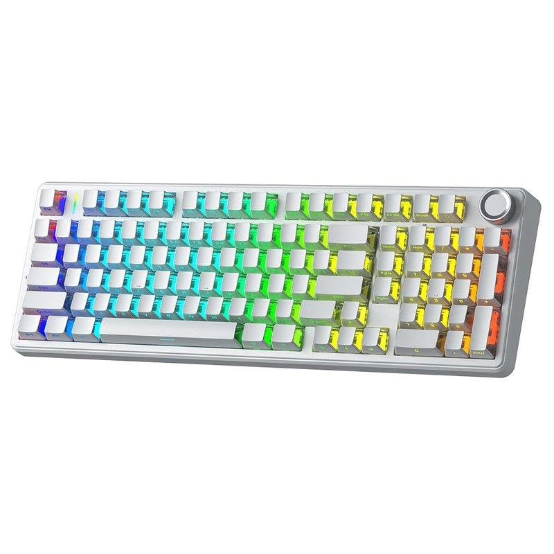 Teclado Aula F99 Pro mecánico silencioso inalámbrico RGB Hot Swap USA ANSI