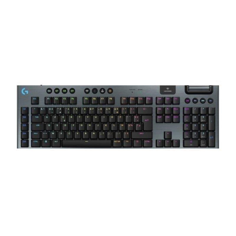 Tastatur Logitech G G915 X AZERTY mechanisch kabellos RGB schwarz