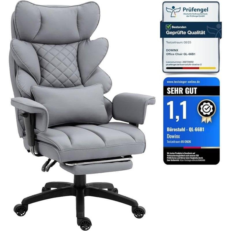 Silla Ergonómica Gaming Dowinx QL-66B1 Reclinable Soporte Lumbar 150 kg PU