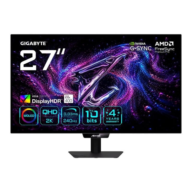 Monitor PC GIGABYTE AORUS FO27Q24G 26,5" QHD 240Hz WOLED 0,03ms Regolabile in altezza
