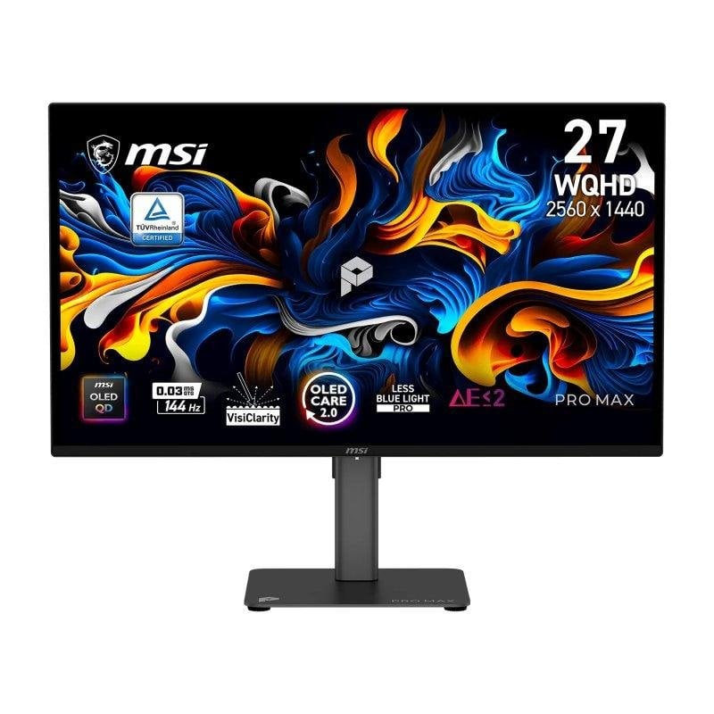 Monitor MSI PRO MAX 271QPX14G 26,5" Quad HD 144Hz QD-OLED 0,03ms G-SYNC FreeSync Altura Ajustável