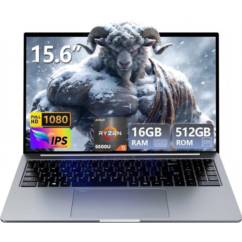 Ninkear A15 Pro Laptop 15,6" AMD Ryzen 5 5500U 16GB Radeon Graphics 512GB SSD Windows 11 IPS-Display