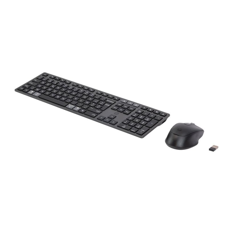 Teclado HP 720 AZERTY sem fios multi-dispositivo preto com rato