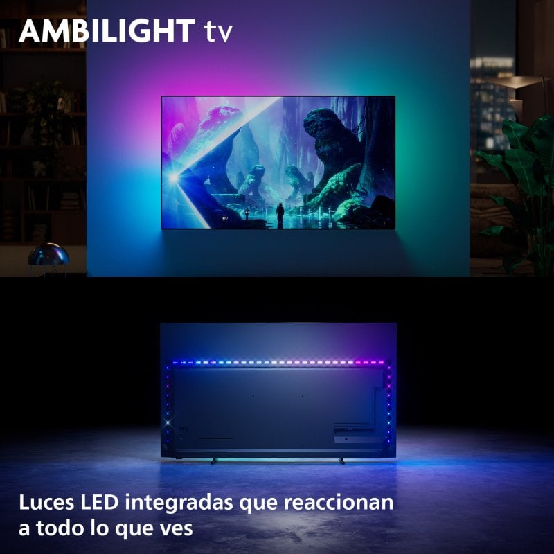 TV Philips OLED 55OLED801 55 4K UltraHD 120Hz Smart TV Titan OS HDR10 Dolby Atmos