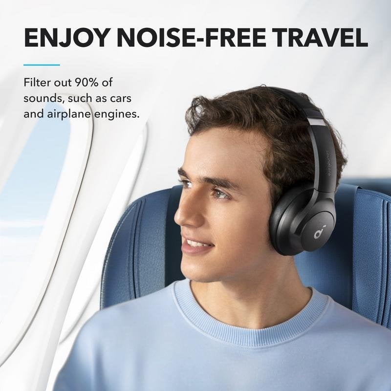 Soundcore Q21i NC kabellose Bluetooth Kopfhörer mit Geräuschunterdrückung und Mikrofon schwarz