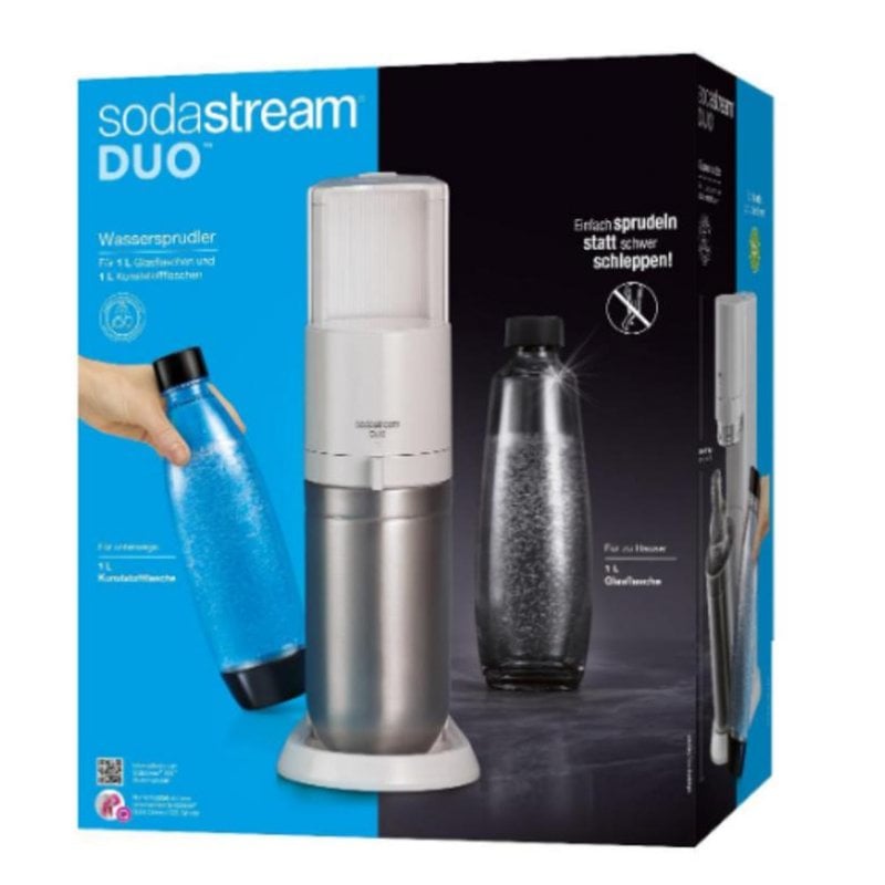 Sodastream Carbonator Duo Edelstahl Weiß 1L 60L