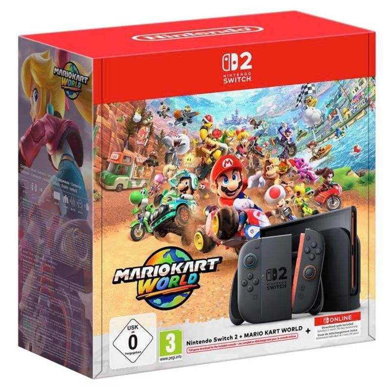 Nintendo Switch 2 Portátil 7,9" 1080p 4K HDR 120 fps Joy-Con + Mario Kart World + 3M NSO