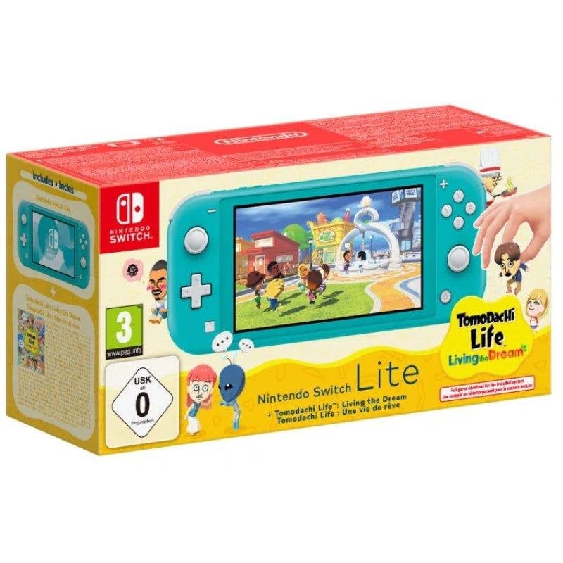 Nintendo Switch Lite Portátil 32 GB Turquesa + Tomodachi Life + 30 días NSO