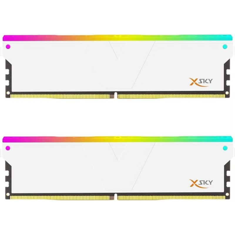 Memoria RAM V-Color Manta XSky RGB 32GB 2x16GB DDR5 6000MHz CL28 AMD EXPO Blanco