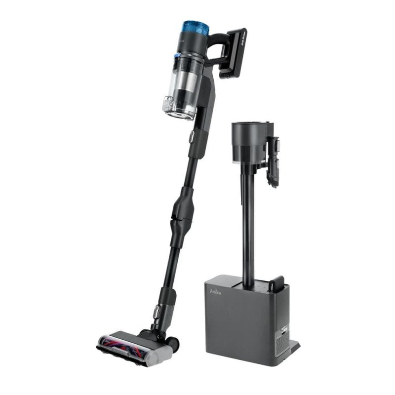 Aspirador sem Fios Amica VMB Zonda Turbo 600W 60 min HEPA 0,3L Preto Azul
