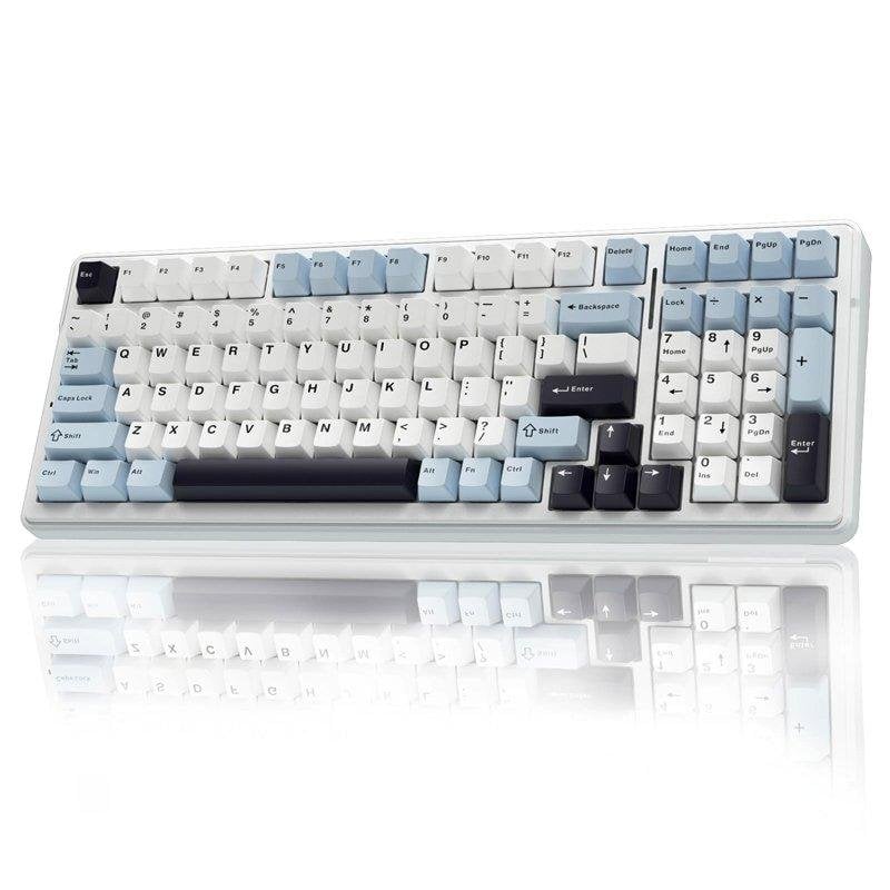 Tastiera Aula F99 Bianca Bluetooth 5.0 Hot Swap RGB 96% US Blu