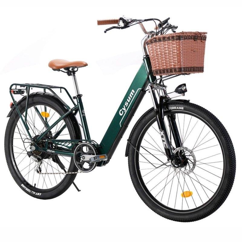 Elektrofahrrad Cysum Cityrun-26 250W 36V10Ah Grün 26 Zoll
