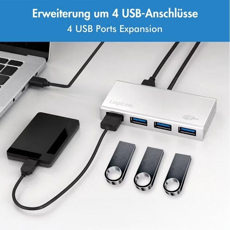 Logilink USB 3.0 Hub, 4-port, incl. power supply