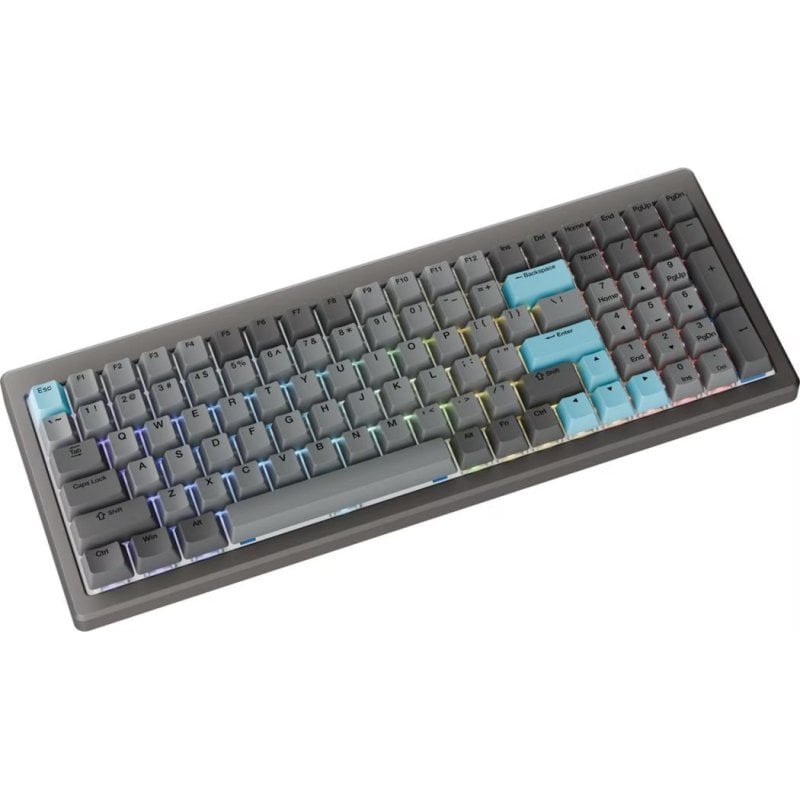 Teclado Ducky Cushion 98 mecánico gaming con Bluetooth 5.0 y RGB USA