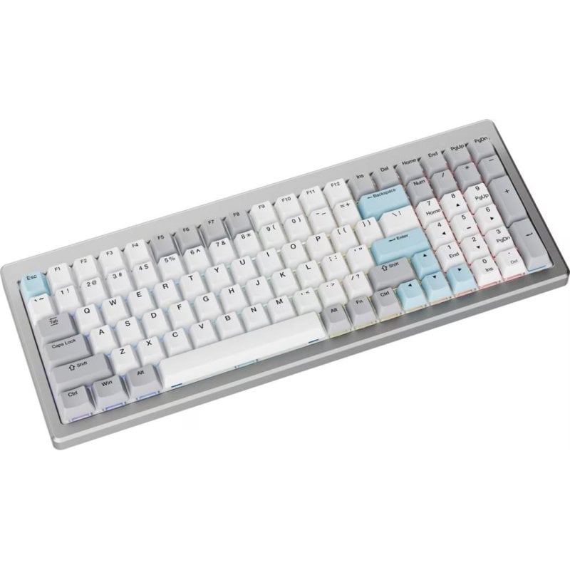Teclado Ducky Cushion 98 mecánico gaming con conexión Bluetooth 5.0 y RGB USA