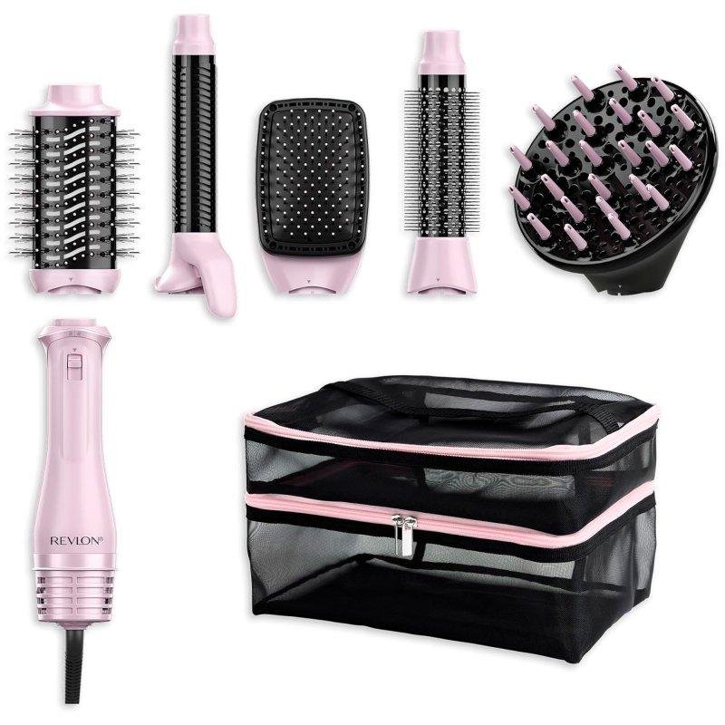 Moldeador multifunción Revlon One-Step Titanium 5 en 1 Iónica 4 temperaturas Rosa/Negro