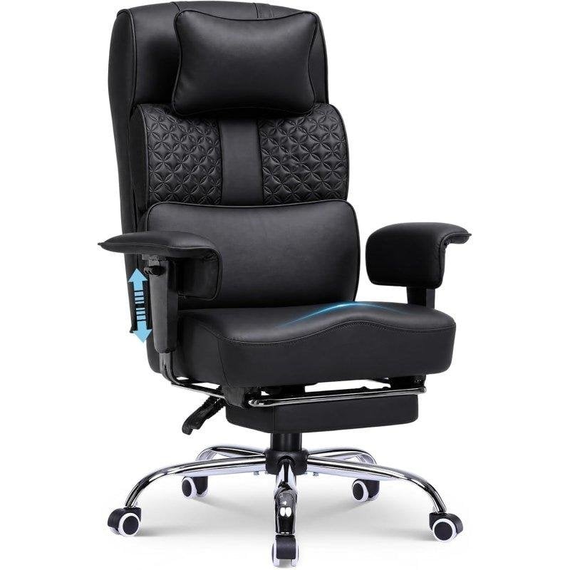 Gaming-Stuhl GTPLAYER Ergonomisch PU-Leder 90°–150° 180 Kg Schwarz