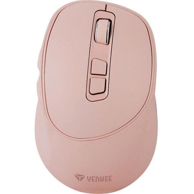 Ratón Yenkee YMS 2080PK Inalámbrico 2400 DPI Rosa Recargable USB-C 6 Botones