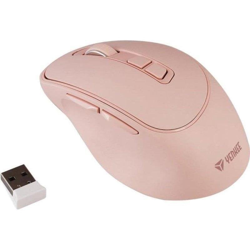 Ratón Yenkee Yms 2080pk Sans Fil 2.4 GHz 2400 DPI Rose 6 Boutons USB-C