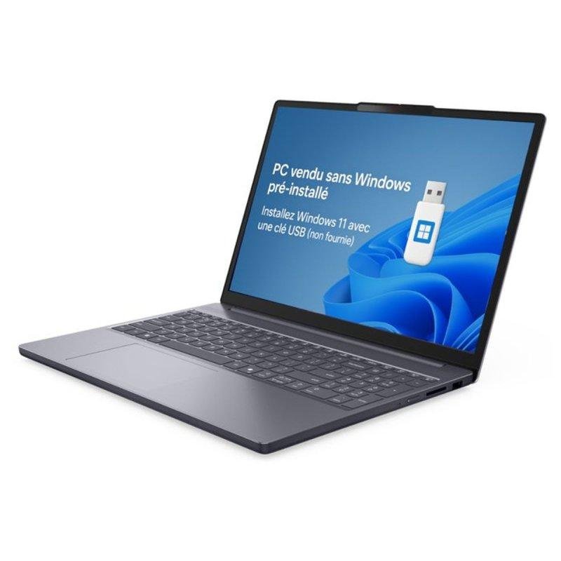 PC portable LENOVO IdeaPad Slim 3 16IPH11 Sans Windows 16 WUXGA IPS Intel U5 322 RAM SSD AZERTY - vue 2