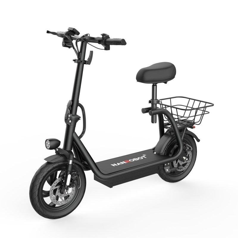 Patinete électrique Nanrobot M5 Pro 750W Autonomie 40km Pneus 12" Disques Noir