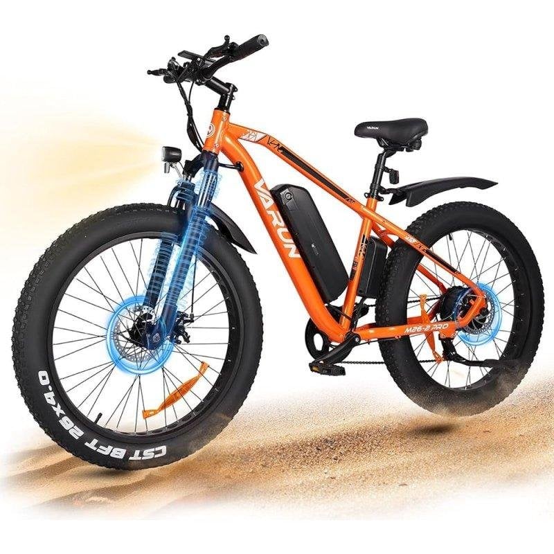 Vélo électrique VARUN M26-2 Pro batterie 250 W 48 V 13 Ah roue 26 orange
