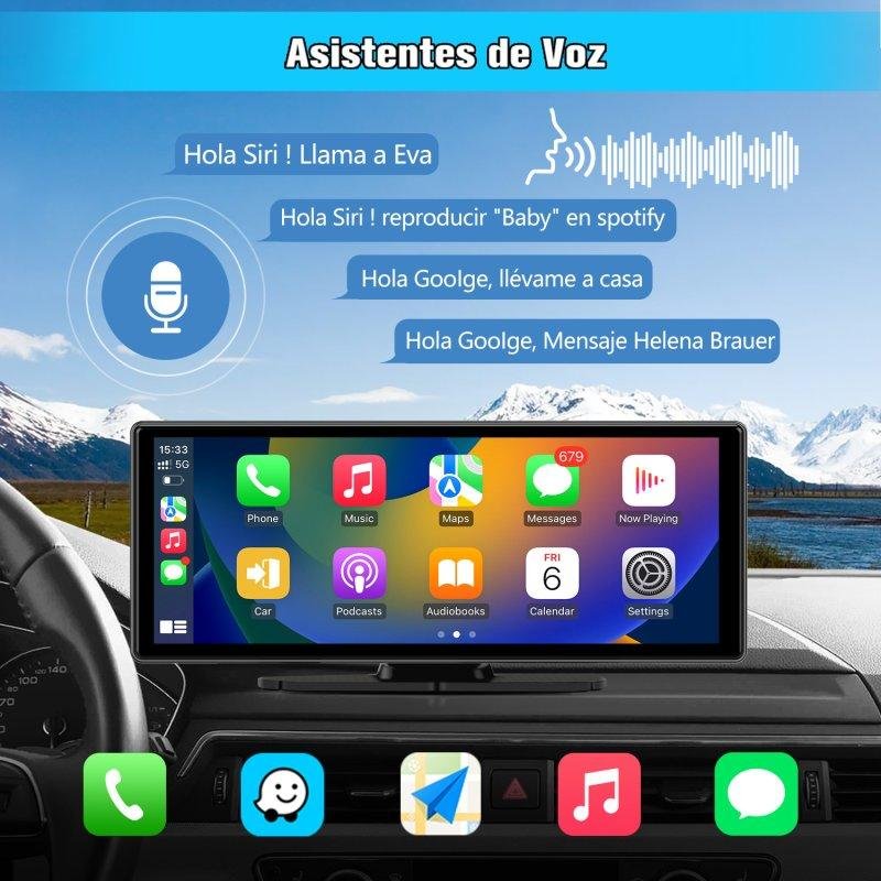 Tragbares Autoradio JUNSUN 10,26" Apple CarPlay Android Auto 4K