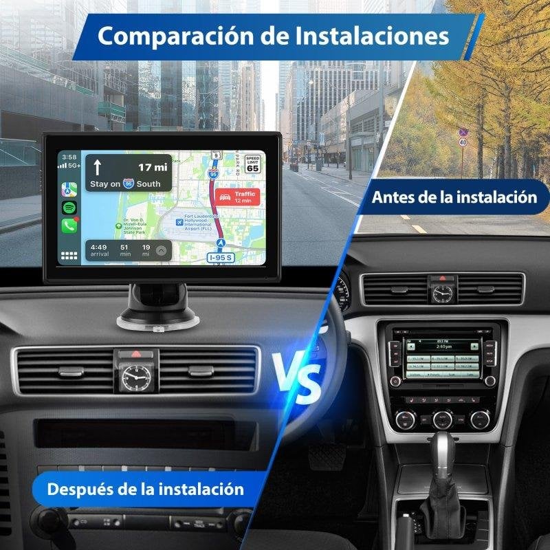 Tragbares Autoradio 7 Zoll JUNSUN CarPlay Android Auto Kamera