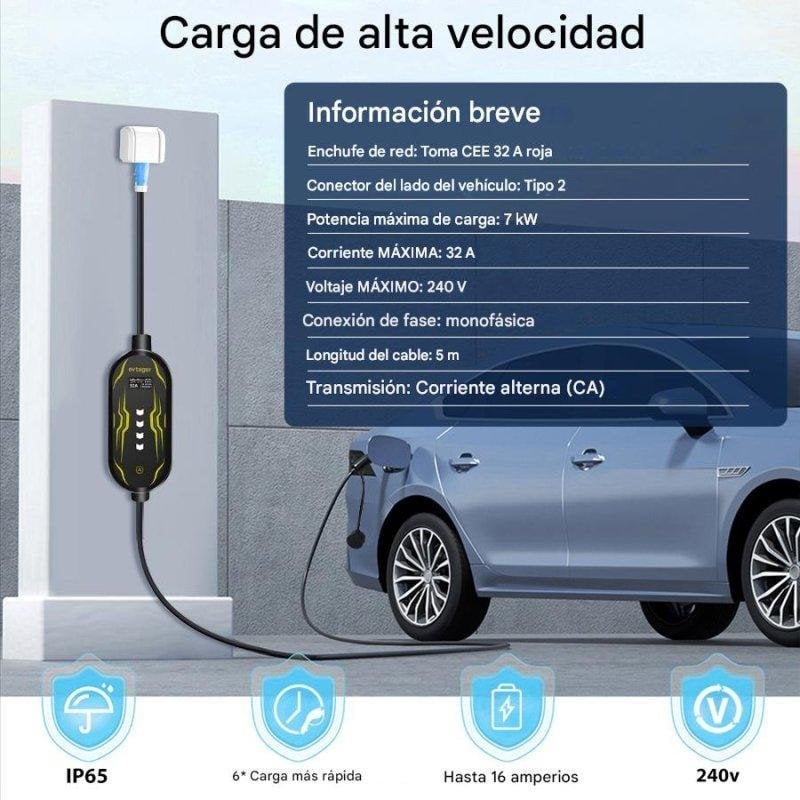 Ladegeraet fuer Elektrofahrzeuge JUNSUN 3,5/7 kW mit WiFi App