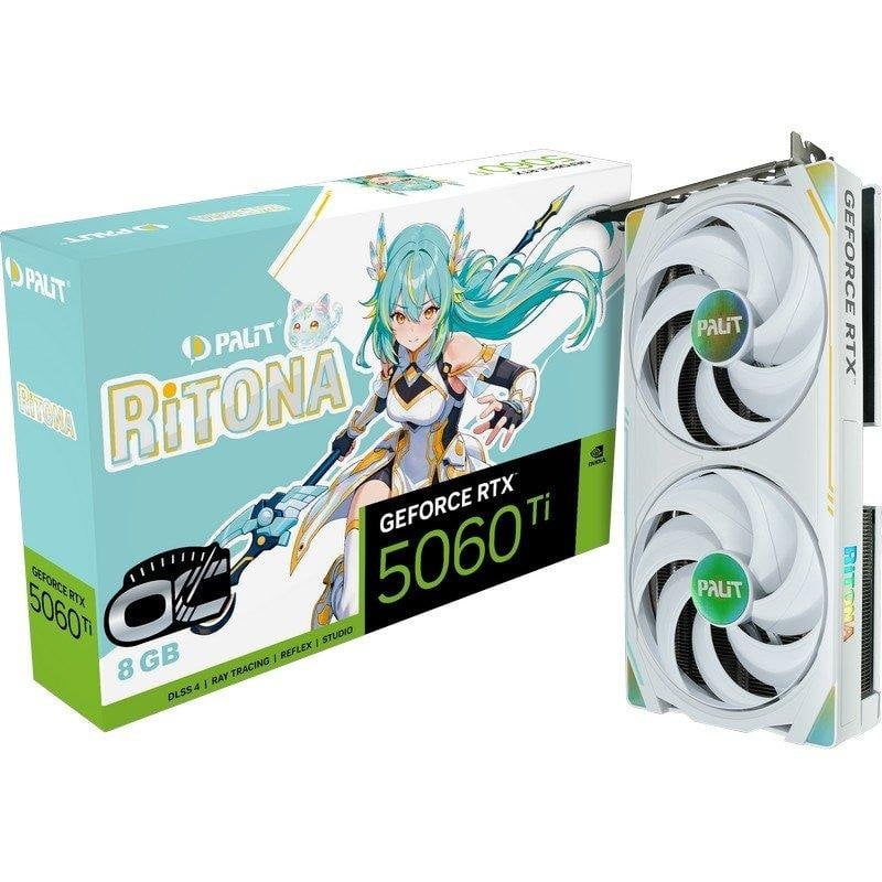 Carte Graphique Palit GeForce RTX 5060Ti RiTONA OC 8GB GDDR7 Reflex 2 RTX AI DLSS4