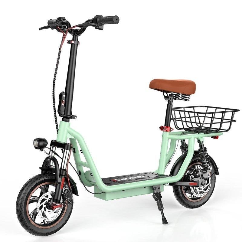 Monopattino elettrico iScooter i12 500W Autonomia 35km Pneumatici 12'' Freni disco LED