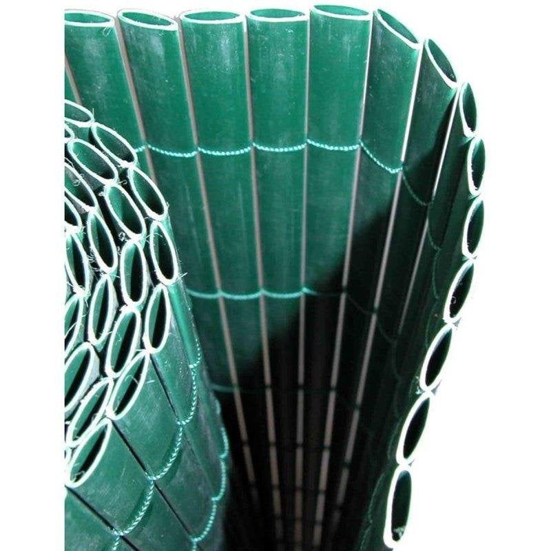 Sichtschutz Nature PVC 10 mm Doppelseitig Grün Korbgeflecht 1 x 3 m UV-Schutz