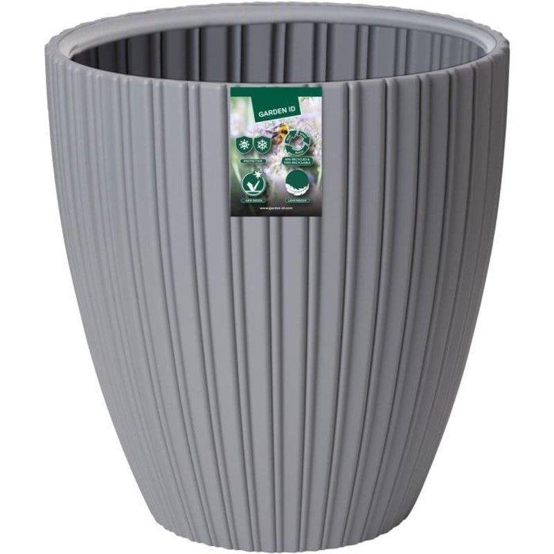 Pflanzgefäß Garden ID Fancy Hellgrau 40 x 42 cm 36 L Recyceltes Polyethylen